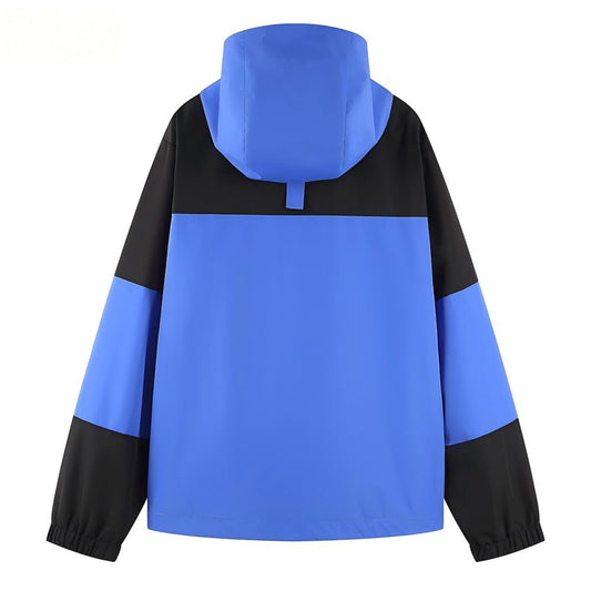 Blue & black waterpoof windbreaker