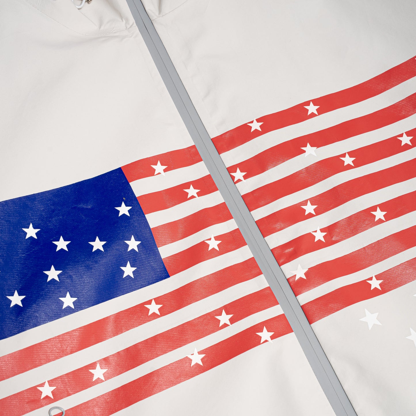 Printed Flag Waterproof Rain Jacket