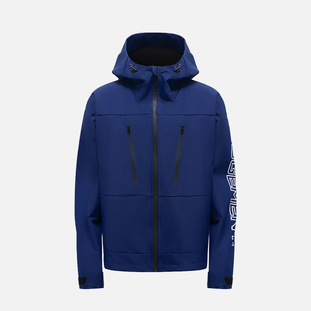 Navy Waterproof Hardshell Hooded Jacket