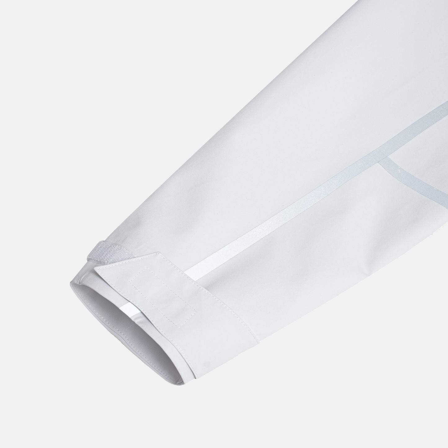 White Reflective Tape Waterproof Hooded Jacket