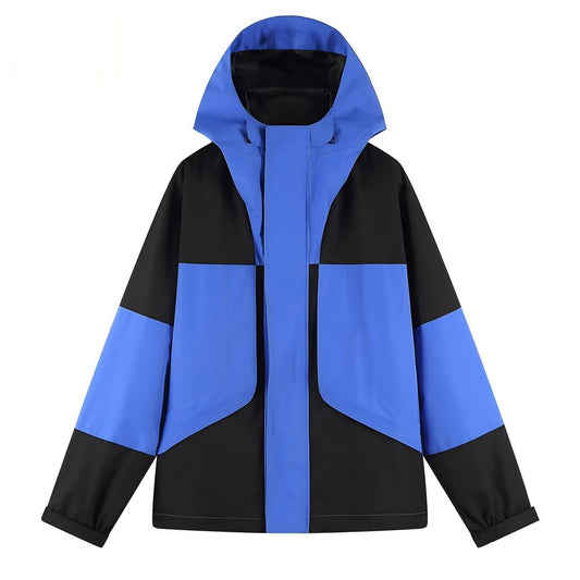 Blue & black waterpoof windbreaker