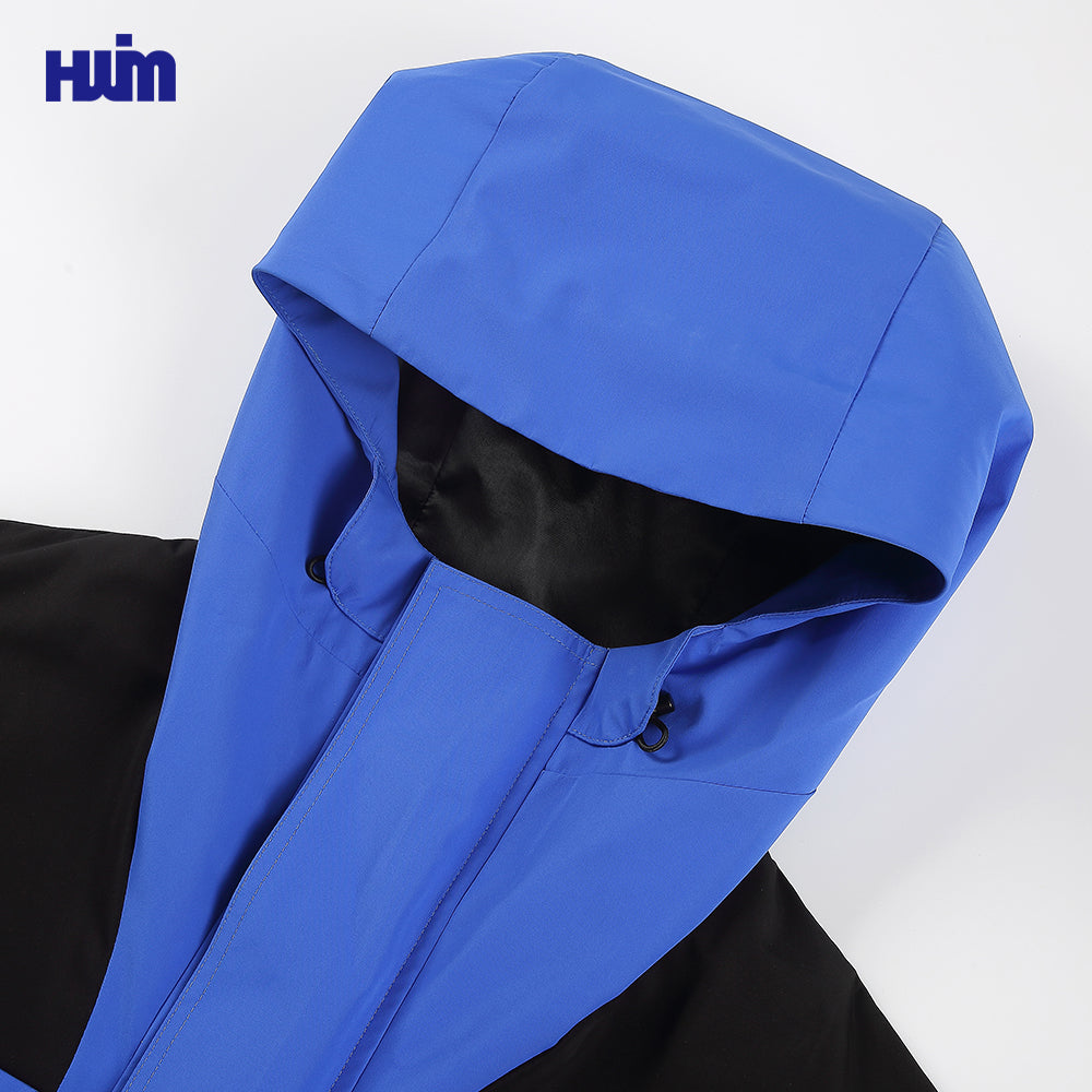 Blue & black waterpoof windbreaker