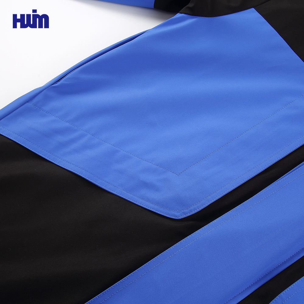 Blue & black waterpoof windbreaker