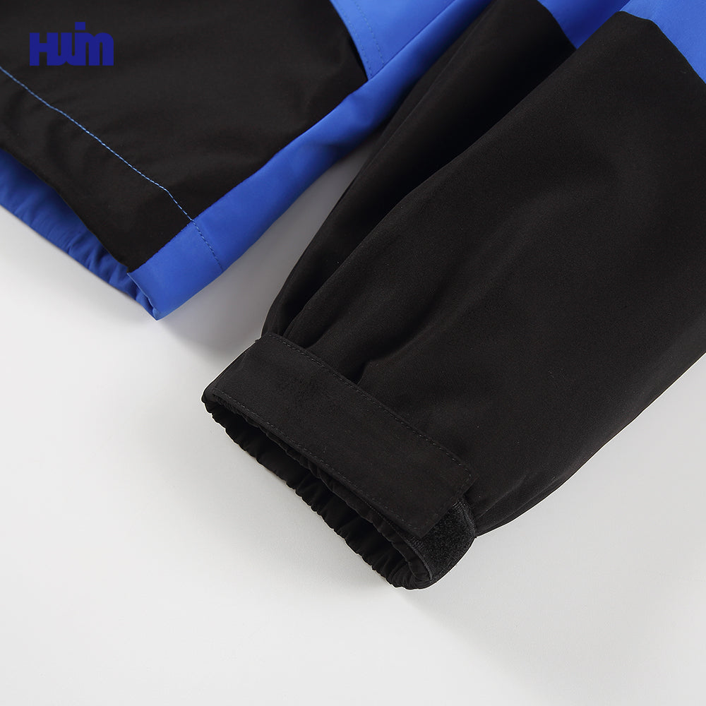 Blue & black waterpoof windbreaker