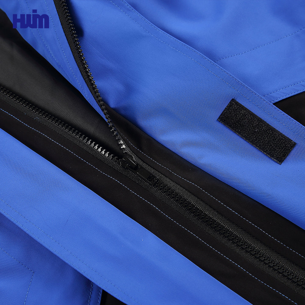 Blue & black waterpoof windbreaker